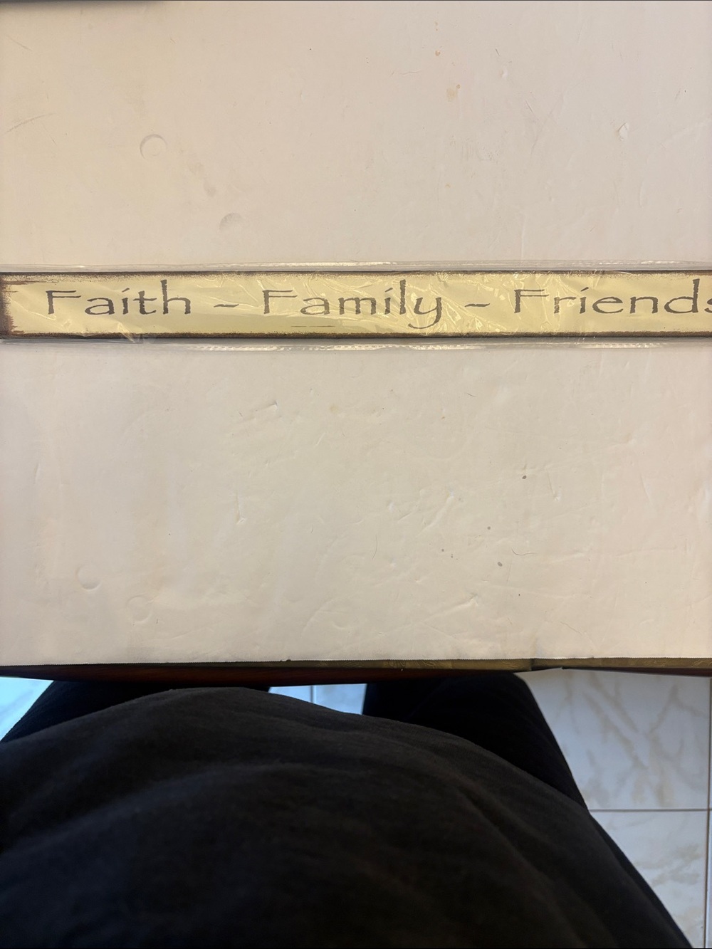 Faith • Family • Friends Wall Plaque in Cream